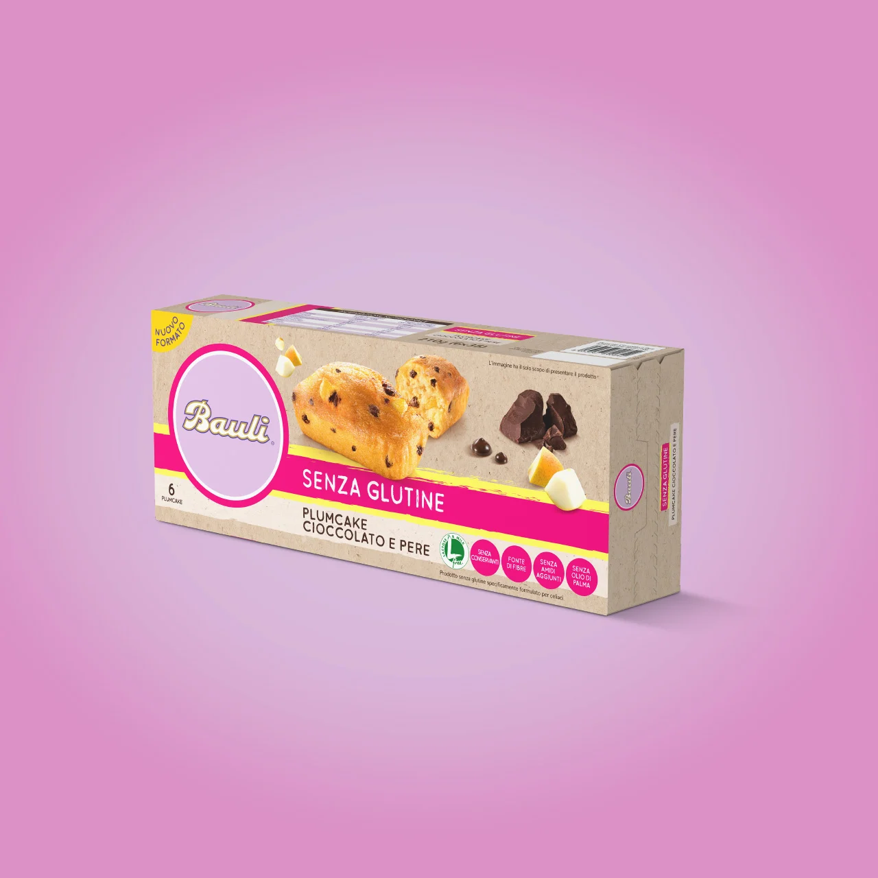 Bauli Senza Glutine Plumcake Cioccopere Packaging