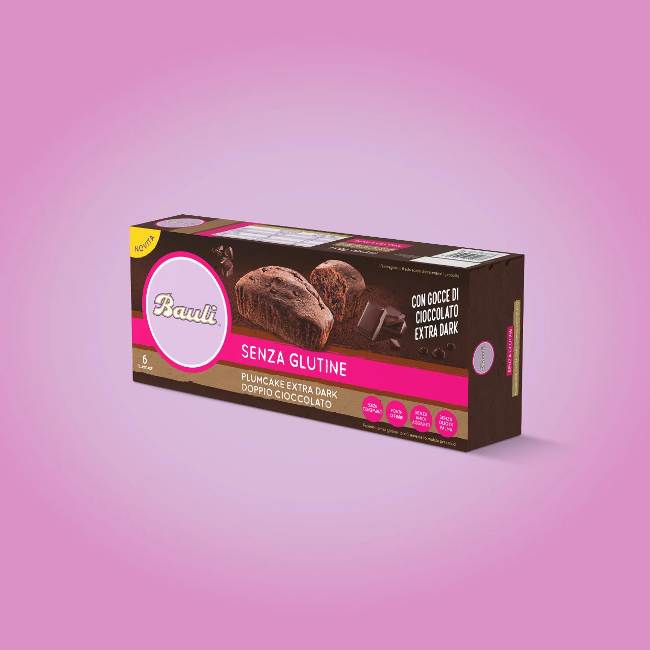 Bauli Senza Glutine Plumcake Dark Packaging