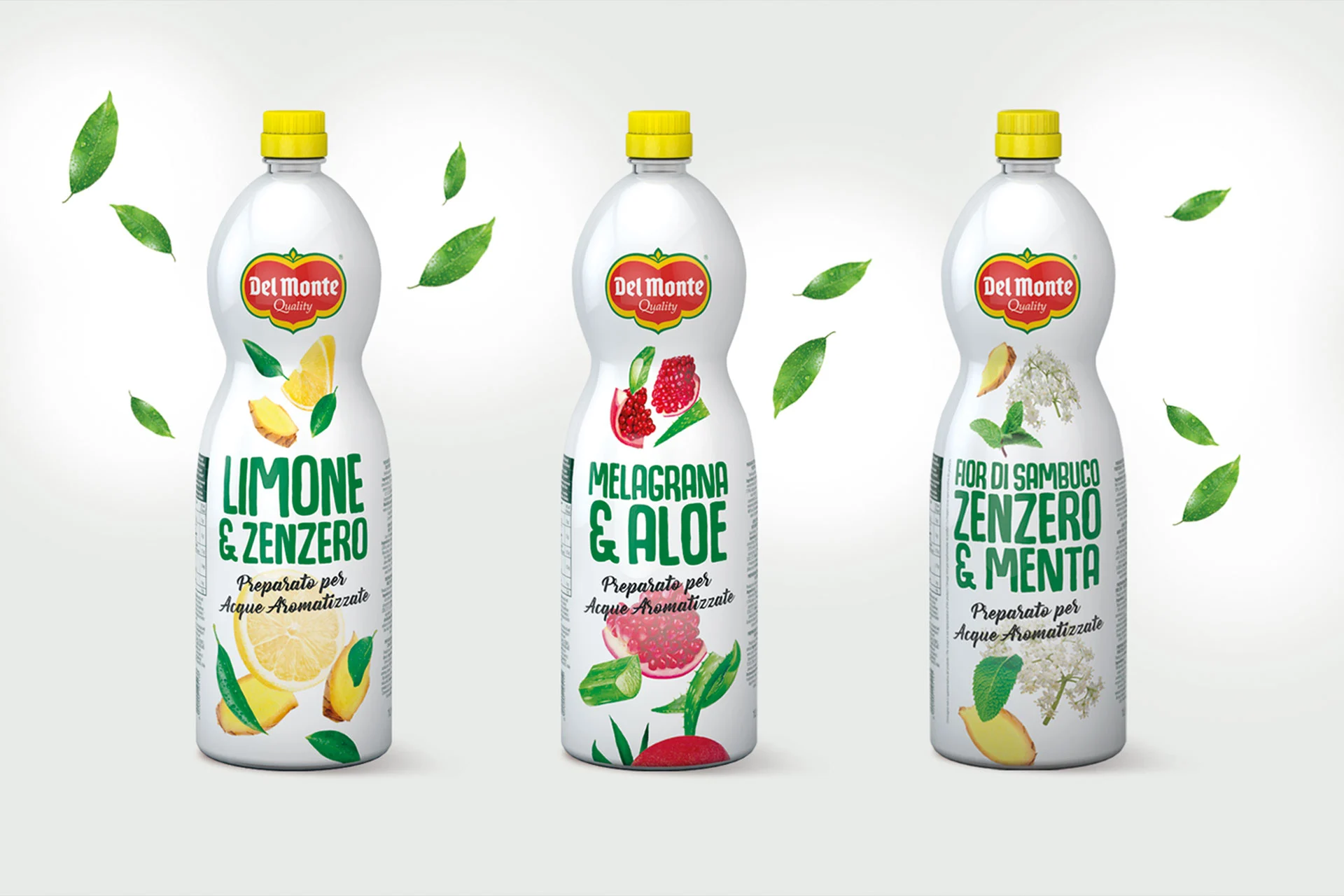 Delmonte Packaging Design Acque Aromatizzate