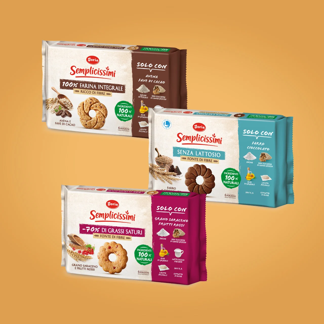 Doria Semplicissimi Frollini Benessere Gamma Packaging