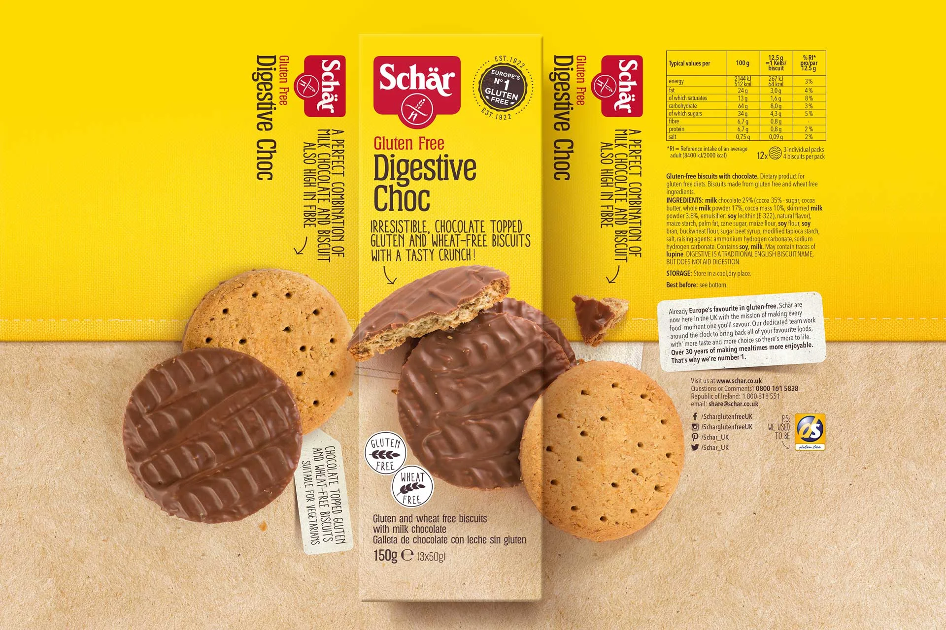 Schar Digestive Choc Pacl